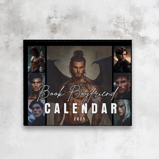 Book Boyfriend Wall Calendar 2025 ACOTAR Throne Of Glass Fourth Wing Haunting Adeline When The Moon Hatched Merch SJM Gifts Rhysand Cassian