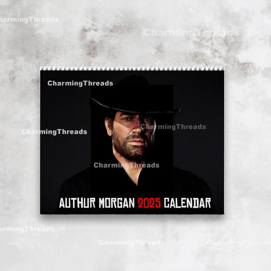 Arthur Morgan 2025 Wall Calendar, Sexy Arthur Morgan Calendar, 2 Sizes Retro Fictional Character Arthur Calendar, New Year Gift