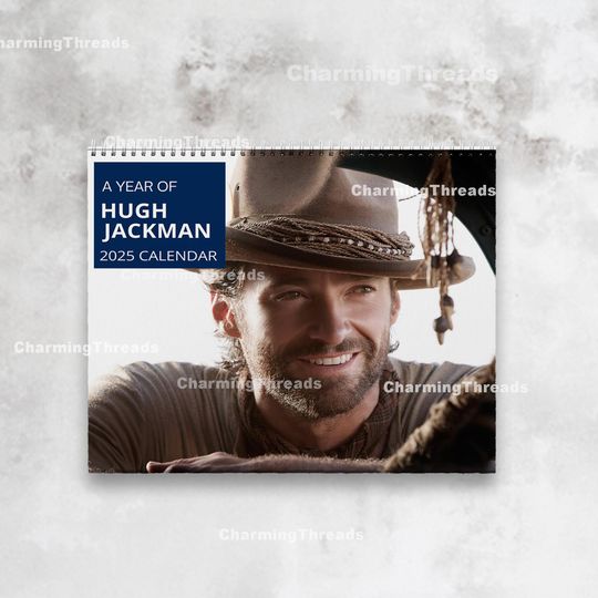 Hugh Jackman Wall Calendars 2025, Celebrity Calendar, Celebrity Merch, 2025 Wall Calendar, New Year Gift