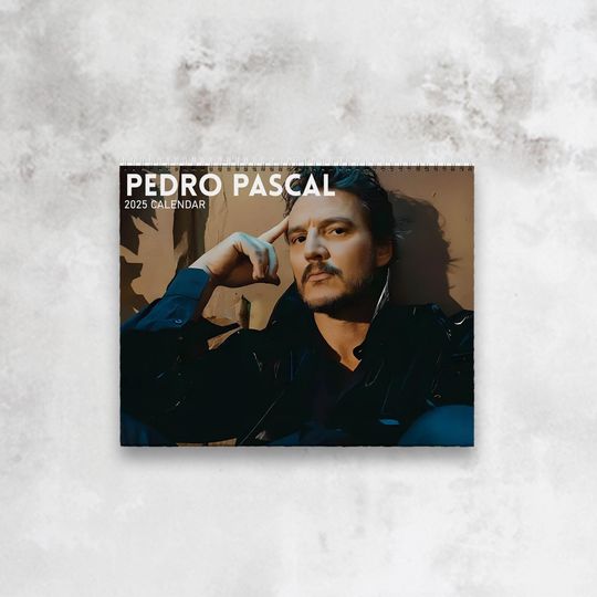 Pedro Pascal 2025 Wall Calendar Planner, Unique Holiday Gift, Fan Gift, Gift For Her, Celebrity Merchandise,Celebrity Crush Merch
