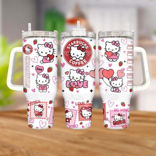 Hello Kitty Tumbler, Starbucks Coffee Tumbler 40oz