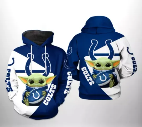 Indianass Team Coltss   3D Cartoon Hoodie, Men and Women Full Size Hoodie