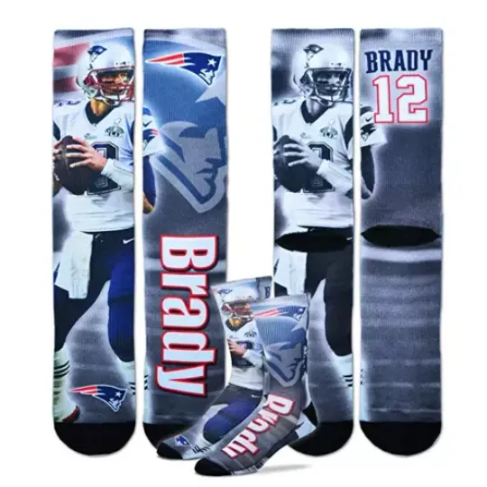 football NEW ENGLAND PATRIOTS football DRIVE BRADY SOCKS SIZE MEDIUM  NEW