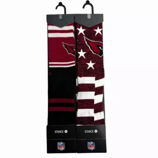 Stance football Arizonna Cardinals 2PACK Crew Socks Size L 9-12