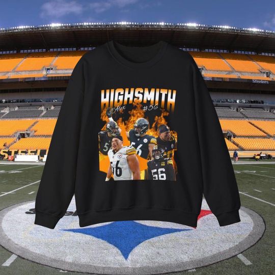 Pittsburgh Steeler Sweatshirt, Vintage Retro 90s Design Unisex Heavy Blend Crewneck, Alex Highsmith, Bootleg, Steeler Fan Gift, football