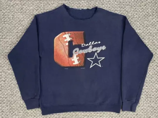 Vintage Dallas Cowboys Sweatshirt Adult M Blue football 90s Sport Pullover Cotton USA