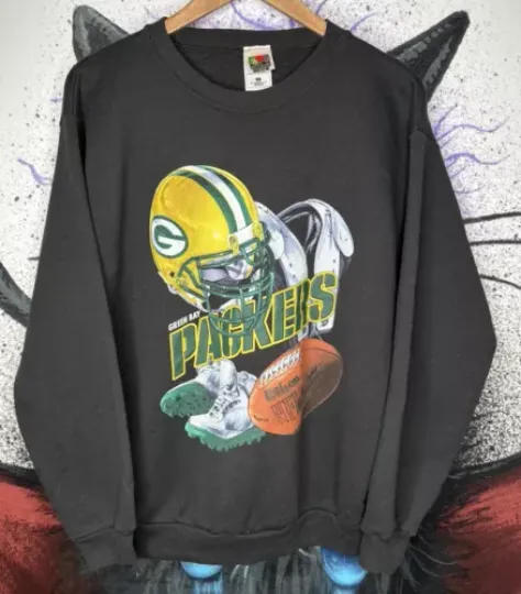 Vintage Green Bay Packers 90’s Graphic Crew Sweatshirt - L