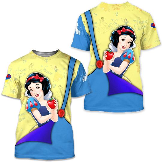 Snow White Princess Disney Shirt, Disney 3D Printed Shirt