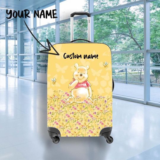 Winnie Pooh Bug Luggage Cover, Disney Pooh Travel Cover, Travel Suitcase Cover, Luggage Protector