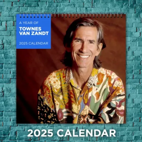 Townes Van Zandt 2025 Folk Music Legends Calendar, 12-Month Singer Wall Calendar