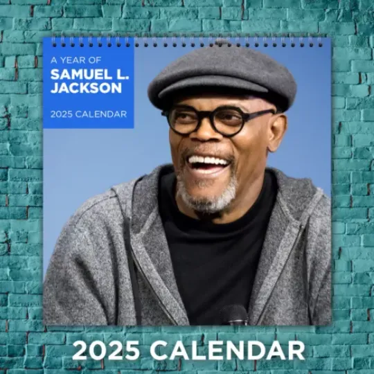 Samuel L. Jackson 2025 Hollywood Stars Calendar, 12-Month Actor Wall Calendar