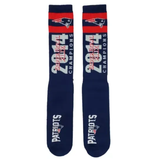 New England Patriots Socks Adult One Size Super Bowl 2014 XLIX Pats football Football