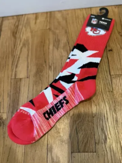 NWT Kansas City Chiefs football Team Apparel Unisex Socks Size Large Red + White