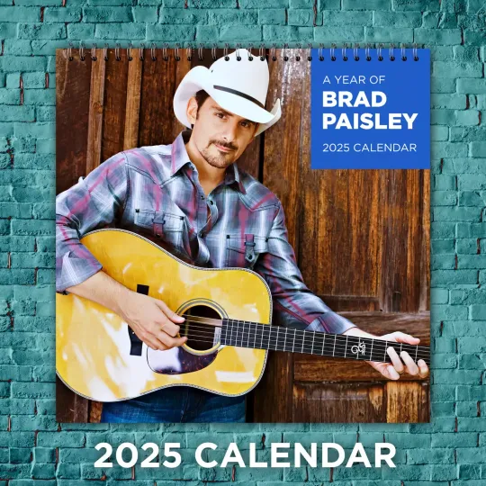 Brad Paisley Calendar 2025, Brad Paisley Celebrity 2025 Wall Calendar