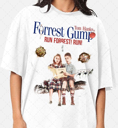 Limited Forest Gump Tom Hanks 90s Graphic Tee, Movies Gift For Man and Woman Unisex T-Shirt