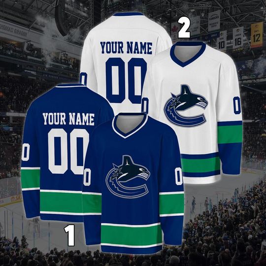 Personalized Vancouver Canucks Hockey Jersey, Jersey For Men With Your Team Name, Fan Hockey Jersey