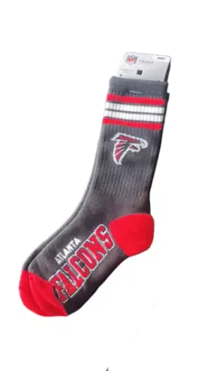 Atlanta Falcons Men's Deuce Crew Socks Medium Size 5 to 10 New! Free Shipping!