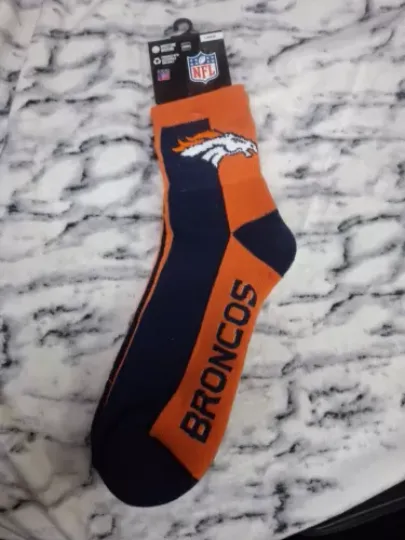 Denver Broncos Socks Size L(8-13)