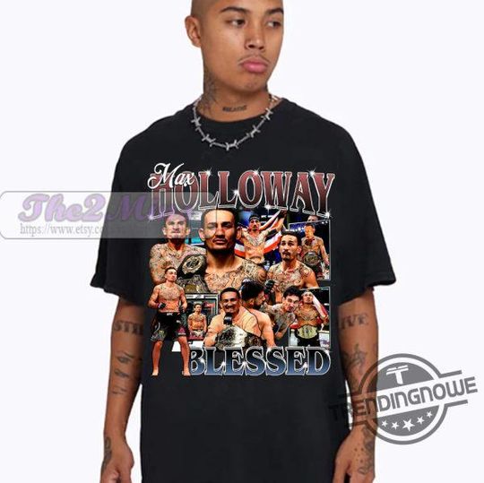 Max Holloway Vintage 90s Graphic Style T-Shirt, Max Holloway Shirt, Vintage Sport Tee, Unisex shirt, Boxing Bootleg Gift