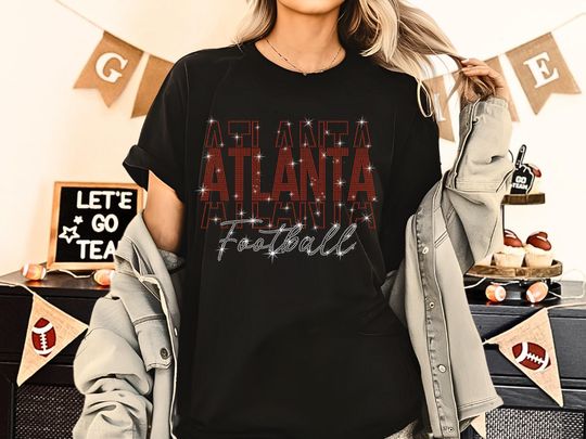 Atlanta Rhinestone Sparkling Game Day T-Shirt