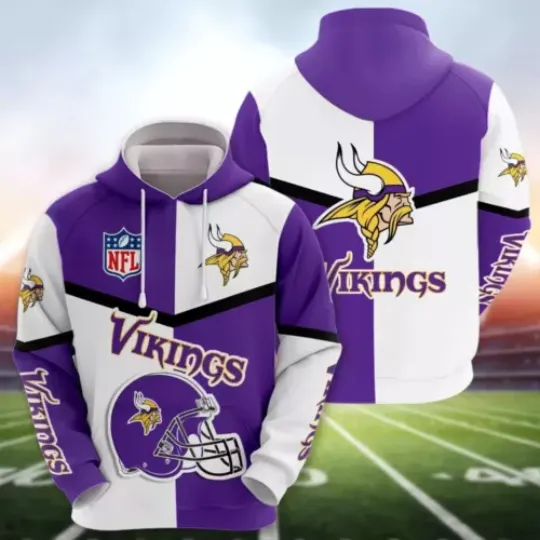 Minnesota Team Vikingss 3D Hoodie, Men and Women