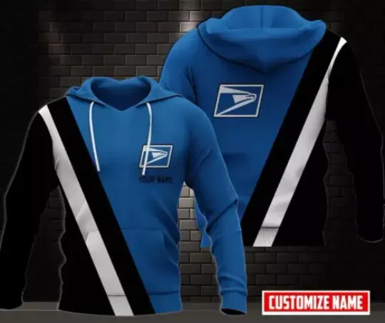 Personalized Postal Service Hoodie, 3D Printed Hoodie