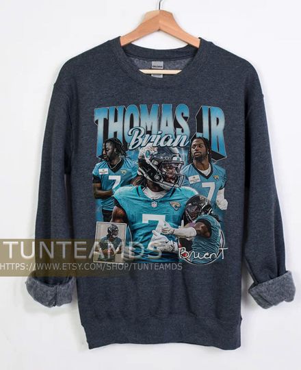 Vintage Brian Thomas Jr  T-Shirt, Sweatshirt , Football shirt, Classic 90s Graphic Tee, Unisex, Vintage Bootleg, Oversized Tshirt, Fan Gift
