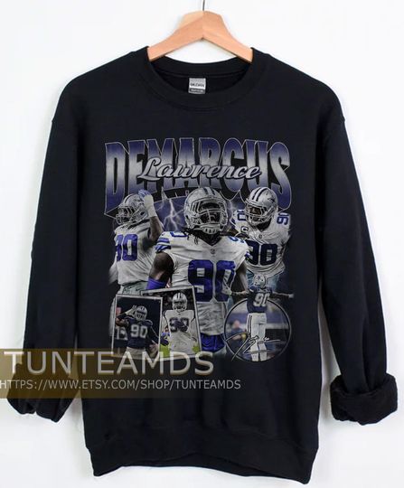 Vintage Demarcus Lawrence T-Shirt, Sweatshirt , Football shirt, Classic 90s Graphic Tee, Unisex, Vintage Bootleg, Oversized Tshirt, Fan Gift