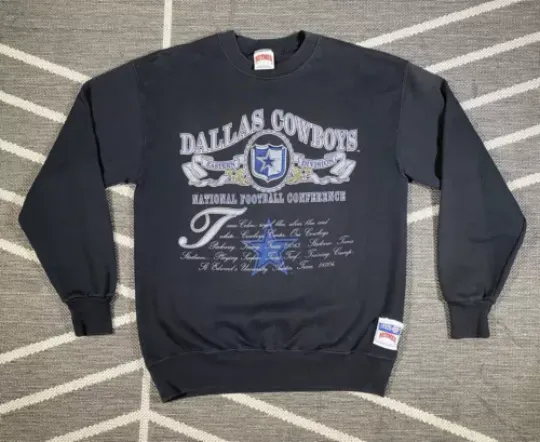 Vintage 90s Dallas Cowboys Sweater Sz Large Sweatshirt football Football Nutmeg Mills