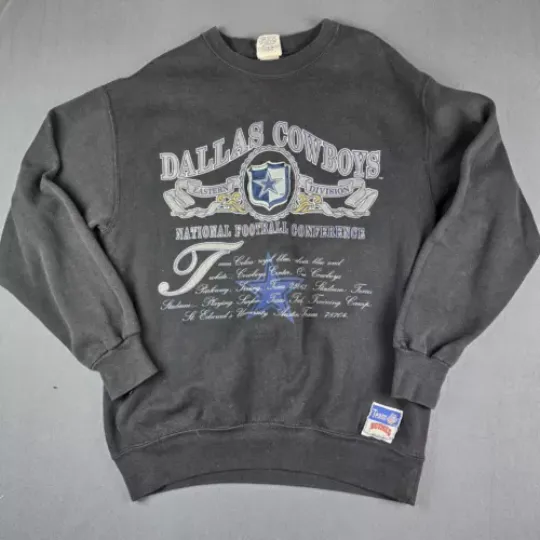 Vintage 90s Dallas Cowboys Sweater Sz Large Sweatshirt football Football Nutmeg Mills