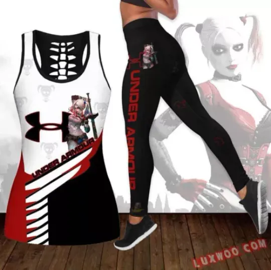Harley-Quinn-Hollow Tanktop Legging Style