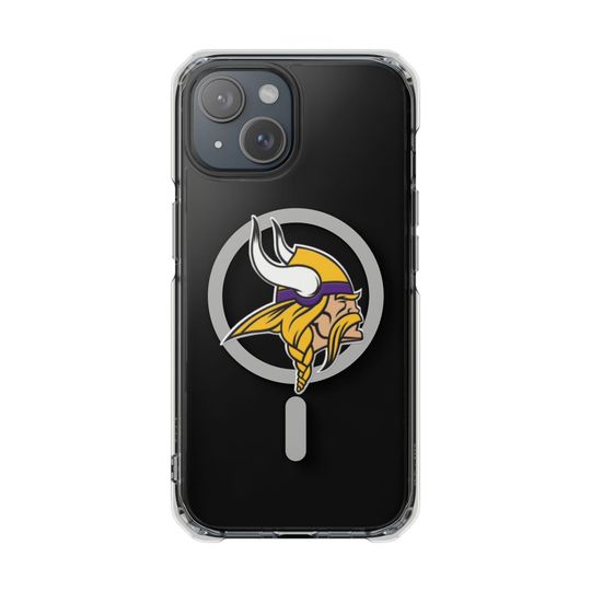 Football Team Magnetic Clear Impact iPhone Case, Minnesota iPhone Cover, football Sports Fan Gift, Protective Cellphone Accessory