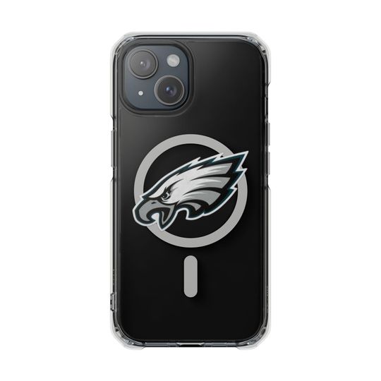 Football Team Magnetic Clear Impact iPhone Case, Eagles iPhone Cover, football Sports Fan Gift, Protective Cellphone Accessory