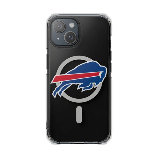 Football Team Magnetic Clear Impact iPhone Case, Buffalo iPhone Cover, football Sports Fan Gift, Protective Cellphone Accessory