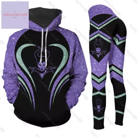 Villains Maleficent Evil Hoodie Legging Set