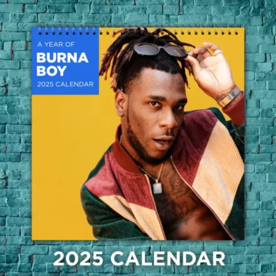 Burna Boy 2025 Calendar, 12-Month Music Icon Wall Calendar