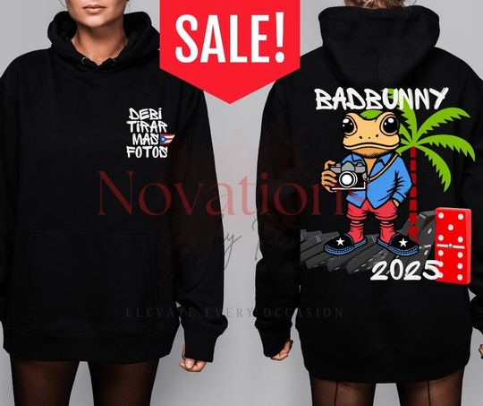 Discover Bad Bunny Hoodie, Debi Tirar Mas Fotos Hoodie, DTMF Merch Hoodie, Gift for Bad Bunny Fans