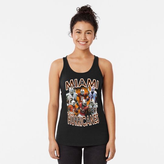 2001 Miami Championship Team Orange Smoke Racerback Tank Top