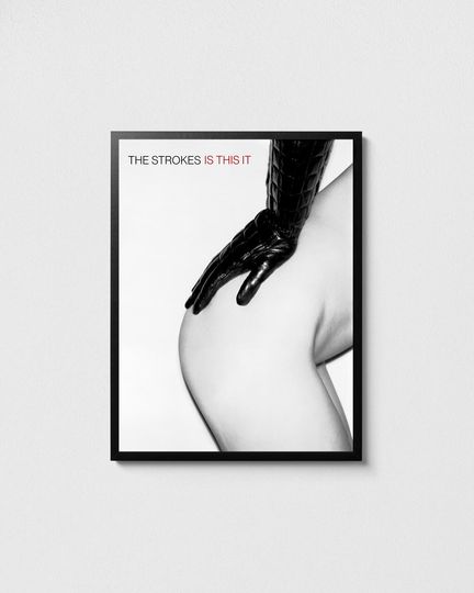 The Strokes poster, The Strokes Is This It album print, Rock music art, Music wall decor