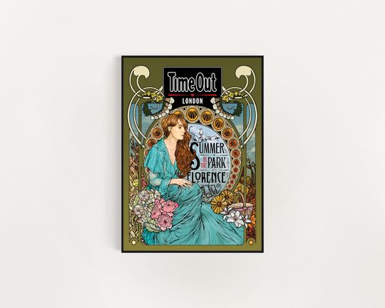 Florence and the Machine poster, Florence Welch Art, Indie music poster, Music wall decor