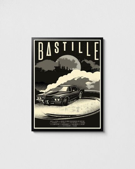 Bastille poster, Bastille print, All This Bad Blood album, Rock poster, Music poster, Music wall decor, Indie lover room art