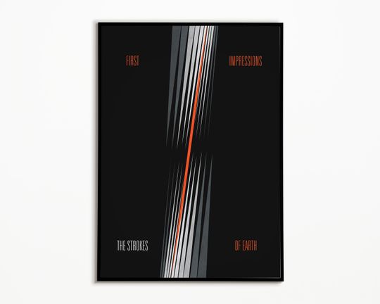 The Strokes poster, The Strokes First Impressions of Earth print, Rock music art, Music posters