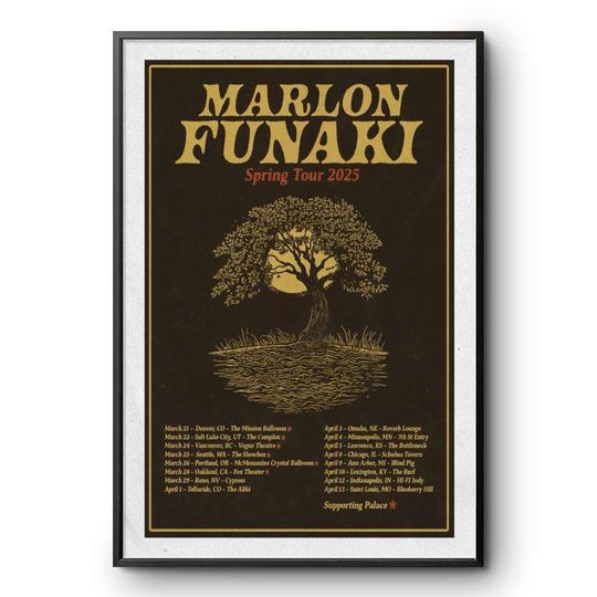 Marlon Funaki Spring Tour 2025 Poster