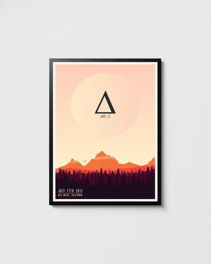 Alt-J concert poster, Rock poster, Music wall decor, Indie rock lover art