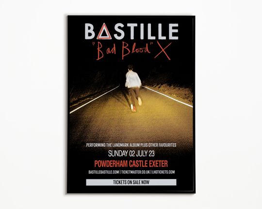 Bastille concert poster, Music decor, Concert poster, Rock stuff, Rock poster