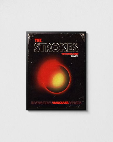 The Strokes concert poster, The Strokes tour print, Music wall hangings, Room decor, Rock gift