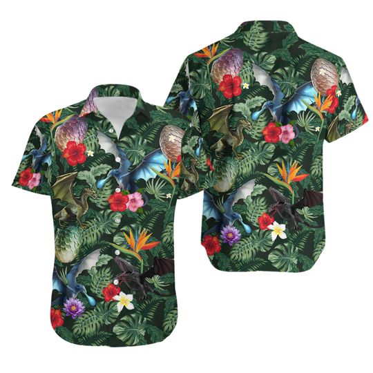 Game Of Thrones Shirt, Dragon Hawaiian Shirt, Gaming Shirt, Game Of Thrones Men Shirt