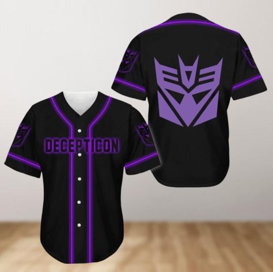 Decepticon Transformers Baseball Jersey Shirt, Movie Baseball Jersey, Transformers Baseball Jersey