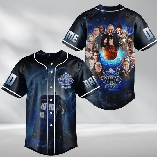 Custom Doctor Who Jersey Shirt, Police Box Dr Who Baseball Jersey, Disney Tardis Baseball Jersey