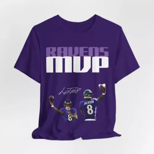 football Baltimore Lamar Jackson MVP T-Shirt, Raven Game Day Football T-Shirt